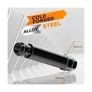 Tuercas de llanta ATV m12x1.5 negras Dynofit 161_5