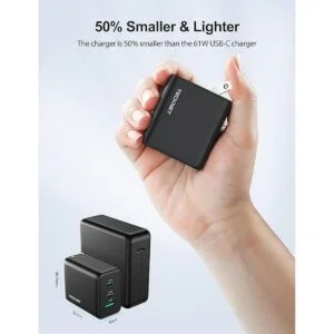 Cargador USB C TECKNET de 65 W PD 3.0 GaN cargador tipo C_5