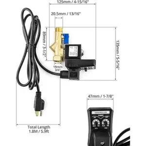 QWORK Válvula de drenaje electrónica CA de 110 V 12_6