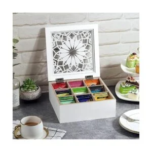 Caja de té organizador de bolsitas de té de madera_3