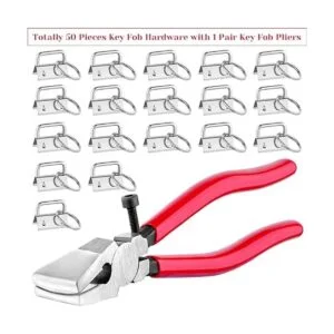 Shynek Juego de 50 piezas de accesorios para llavero de_4