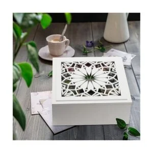 Caja de té organizador de bolsitas de té de madera_4