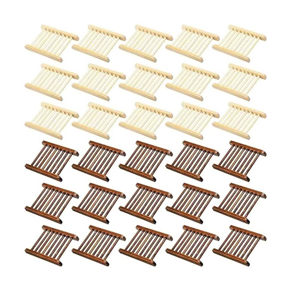 Paquete de 30 soportes para jabón de madera de bambú_1