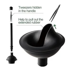 Eyliden Juego de émbolo y cepillo de inodoro 2 en 1 con_4