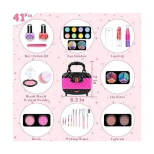 Hollyhi Juego de 41 juguetes de maquillaje para niños_2