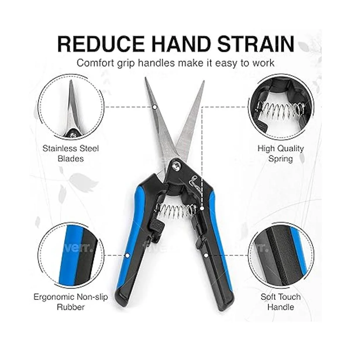 Yieldcropper Juego de 2 tijeras de podar de hoja recta y_2