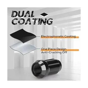 Tuercas de llanta ATV m12x1.5 negras Dynofit 161_6