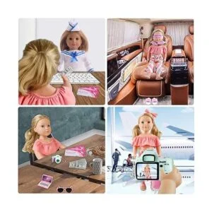 COSYOO Juego de 17 piezas de viaje para muñecas_6
