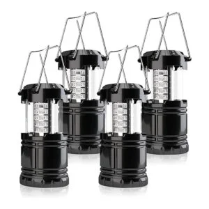 Linterna de campamento paquete de 4 luces LED ajustables_1
