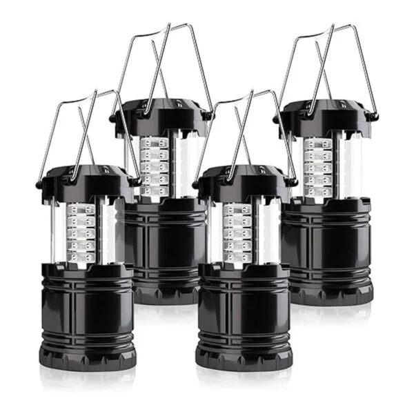 Linterna de campamento paquete de 4 luces LED ajustables_1