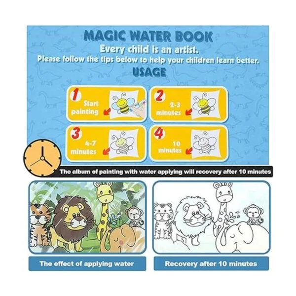Paquete de 4 libros de dibujo al agua libros de dibujo_3