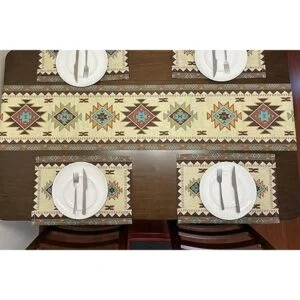 Juego de 4 manteles individuales rectangulares geométricos_4