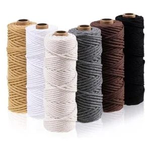 Juego de 6 rollos de 6 colores cuerda de macramé_1