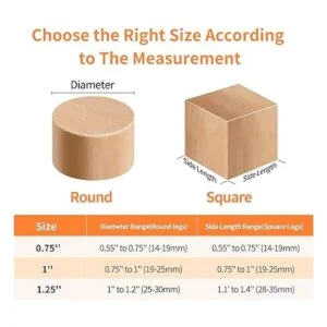 24 protectores de suelo cuadrados de silicona para patas_5