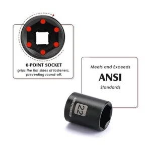 MIXPOWER Juego de 14 llaves de impacto poco profundo de_4