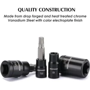 MIXPOWER Juego de 25 piezas de enchufe Torx y enchufe_3