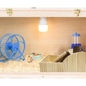 PINVNBY Caja de baño de arena para hámster de madera para_3