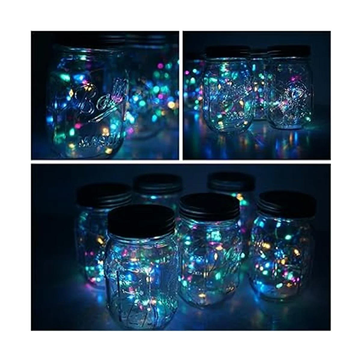 Decorman Juego de 8 luces solares para tarros diseño de_6