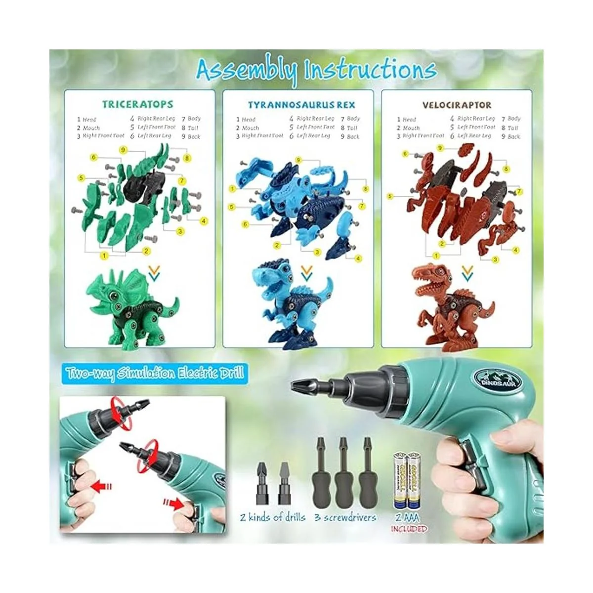 Juguete de dinosaurio con tallo para niños juguetes de_4