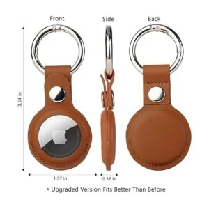 ONEJIE Air Tag Paquete de 4 llaveros de cuero para_2