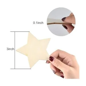 100 piezas de 3.0 in sin terminar estrella de madera_2