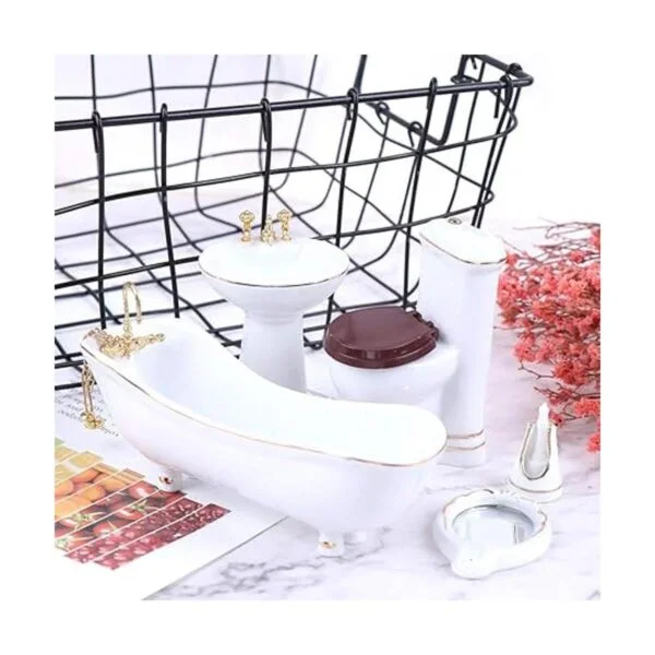 Juego de baño de porcelana en miniatura de 112 5 piezas_7