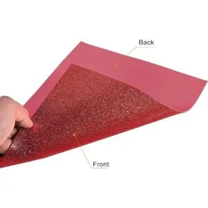 uxcell Hojas de espuma EVA con purpurina roja de 11 x 8_4