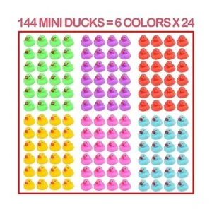 Paquete de 144 mini patos de baño mini juguete de baño de_2