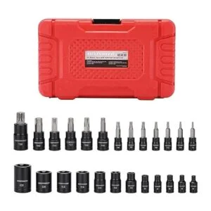 MIXPOWER Juego de 25 piezas de enchufe Torx y enchufe_5