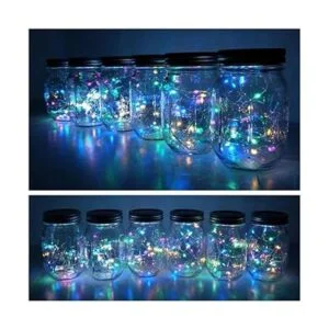 Decorman Juego de 8 luces solares para tarros diseño de_5