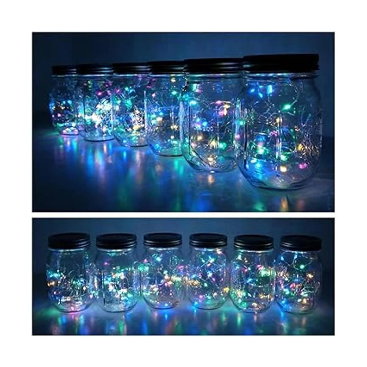 Decorman Juego de 8 luces solares para tarros diseño de_5