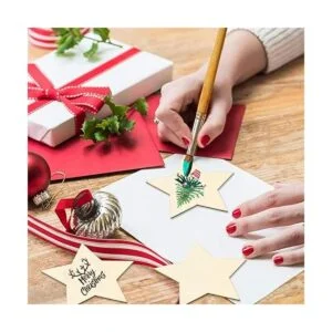 100 piezas de 3.0 in sin terminar estrella de madera_3