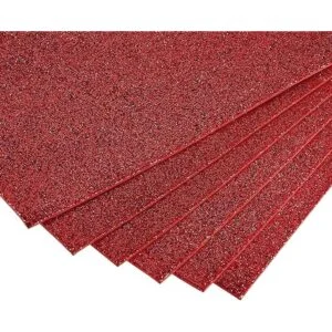 uxcell Hojas de espuma EVA con purpurina roja de 11 x 8_5