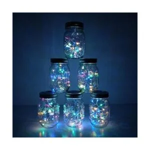 Decorman Juego de 8 luces solares para tarros diseño de_7