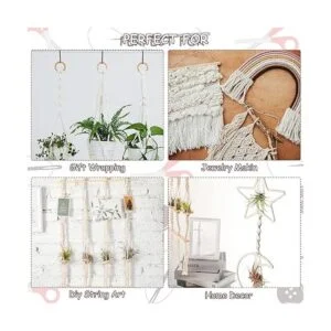 Juego de 6 rollos de 6 colores cuerda de macramé_6