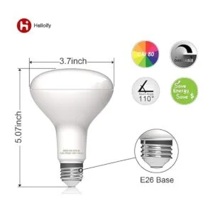 Helloify BR30 Bombilla LED de inundación 9 W equivalente_3