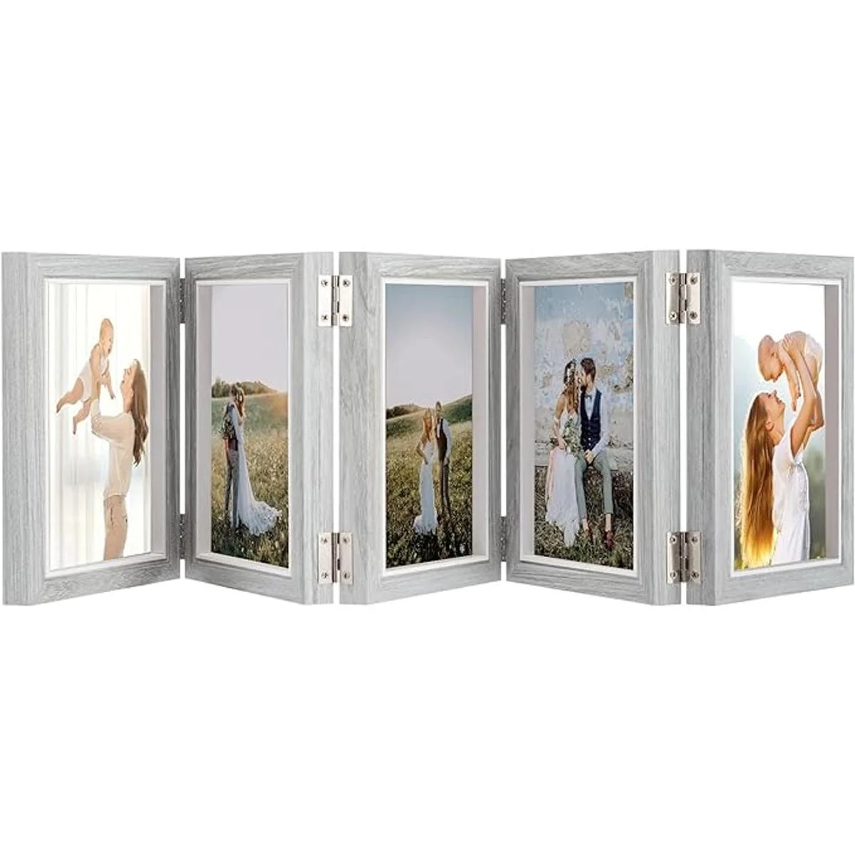 5 portarretratos plegables de 4 x 6 pulgadas marco de_1