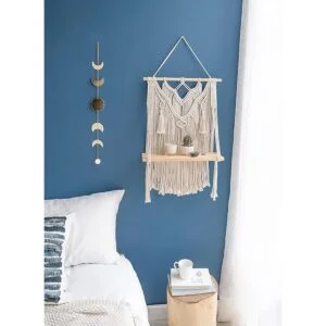 Mkono Estante colgante de pared de macramé decoración_3