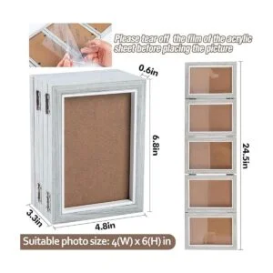 5 portarretratos plegables de 4 x 6 pulgadas marco de_3