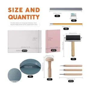 Rustark Kit de fabricación de sellos de goma de 42 piezas_2