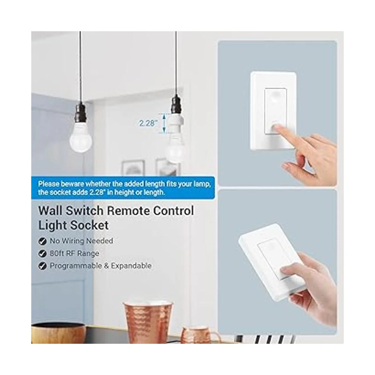 DEWENWILS Enchufe de bombilla de control remoto_2