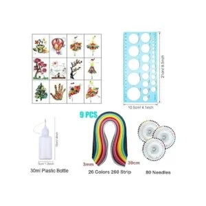 Woohome Kit de 48 piezas de papel Quilling para hacer_5