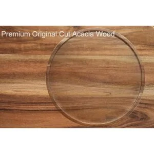 Organizador Lazy Susan de madera de acacia de 12 pulgadas_4
