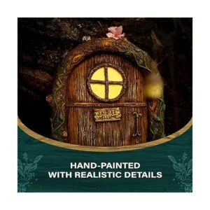 Puerta de hadas y ventanas para árboles decoración de_5