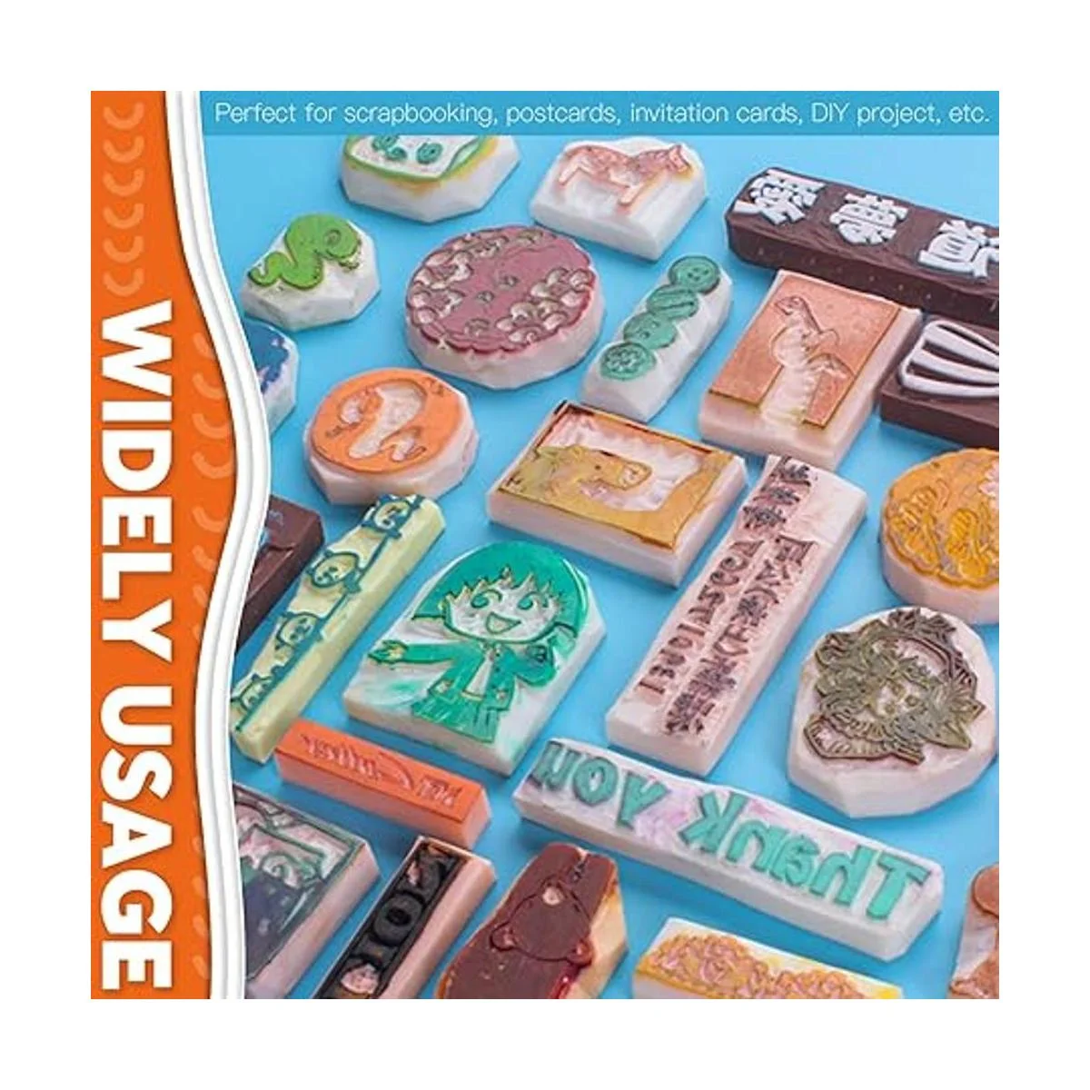 Rustark Kit de fabricación de sellos de goma de 42 piezas_7