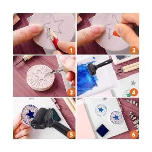 Rustark Kit de fabricación de sellos de goma de 42 piezas_6