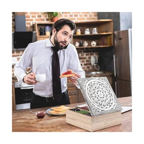 Caja de té para bolsa de té organizador de bolsitas de_4