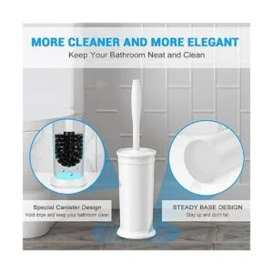 Paquete de 2 cepillos y soporte para inodoro cepillo para_5