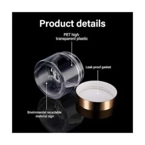 24 tarros de plástico transparente vacíos con tapas_3