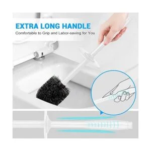 Paquete de 2 cepillos y soporte para inodoro cepillo para_3